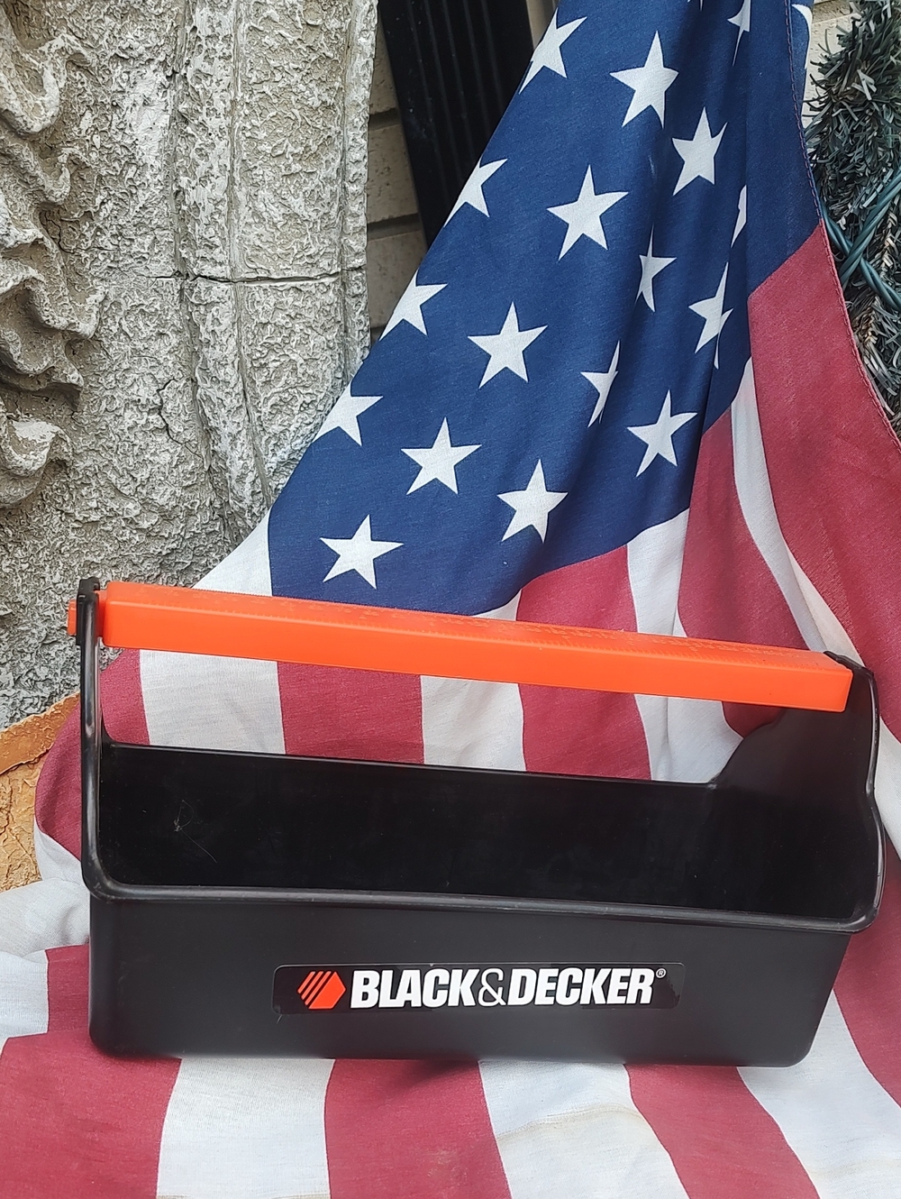 Kids/Black & Decker Black Tool Caddy with Orange Handle